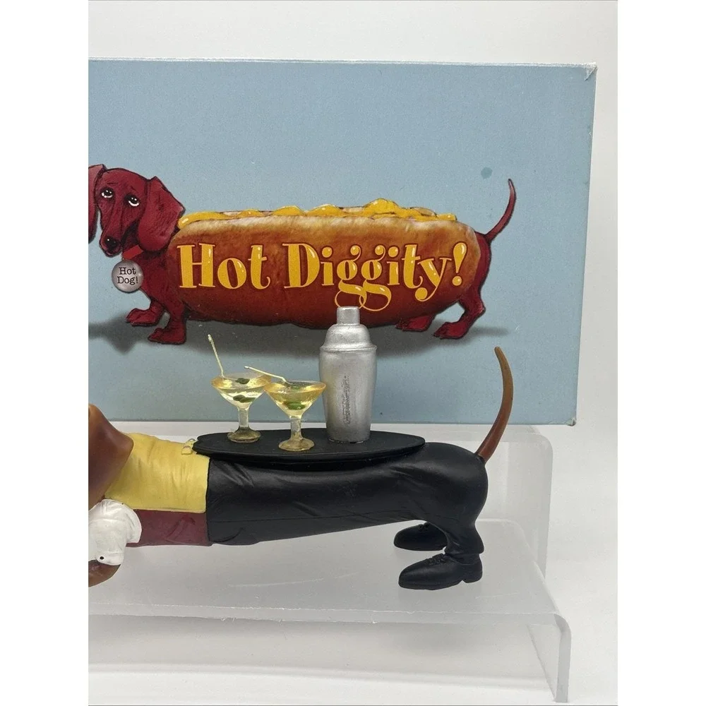 Westland Hot Diggity Dog #16502 Cocktail Weiner Dachshund Server Waiter W/Box